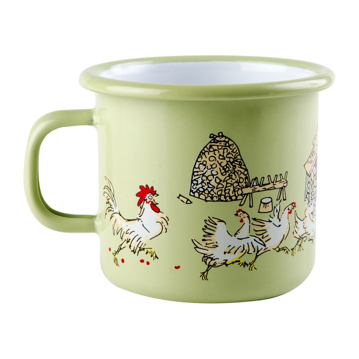 Caneca de esmalte Emil & Ida 2,5 dl, Verde Muurla