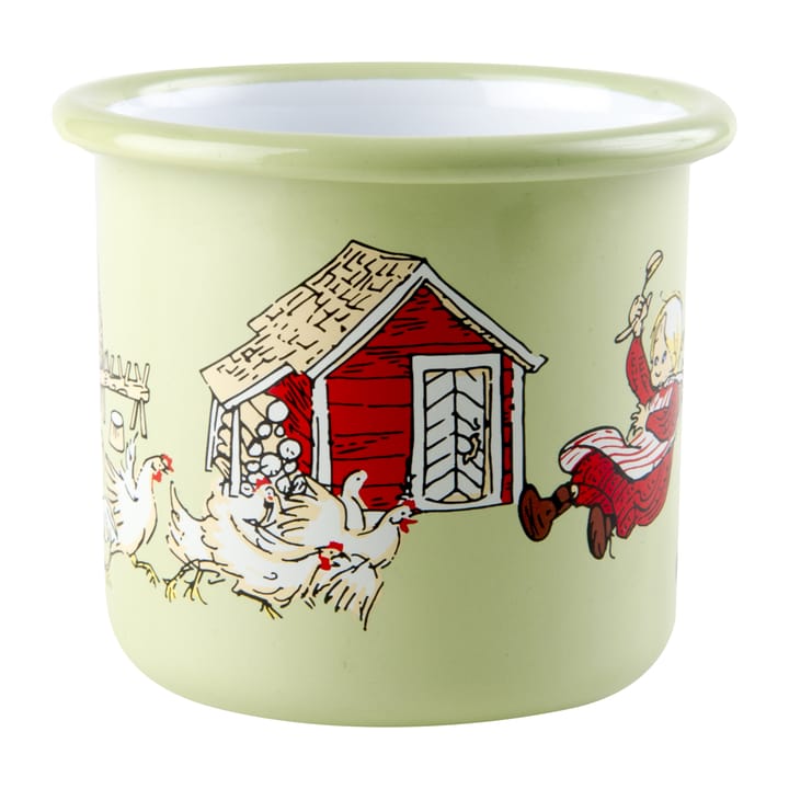 Caneca de esmalte Emil & Ida 2,5 dl, Verde Muurla