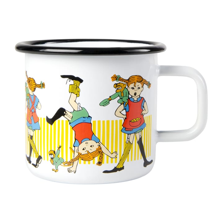 Caneca de esmalte Pippi Långstrump 3,7 dl - Branco - Muurla