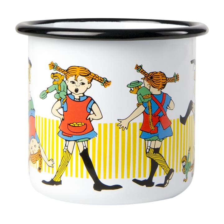 Caneca de esmalte Pippi Långstrump 3,7 dl - Branco - Muurla