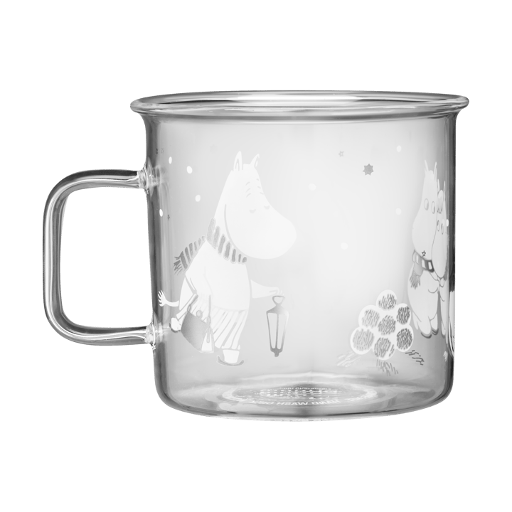 Caneca de vidro Moomin 35 cl, Let it snow Muurla