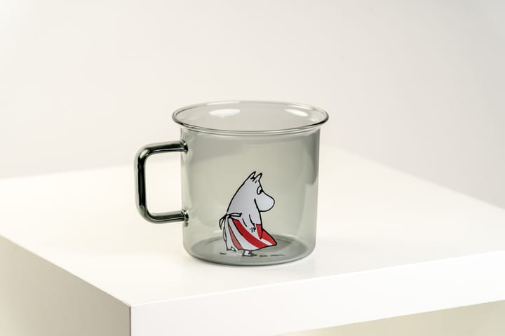 Caneca de vidro Moomin mamma 35 cl, cinza Muurla