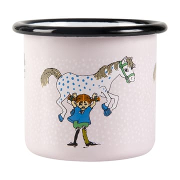 Caneca esmaltada Pippi e o homenzinho 1,5 dl - Rosa claro - Muurla