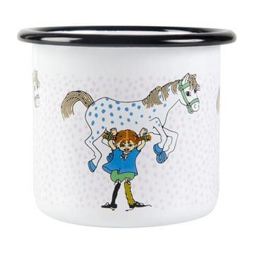 Caneca esmaltada Pippi e o homenzinho 2,5 dl - Branco - Muurla