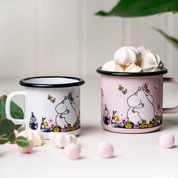 Caneca esmalte Moomin hugs 25 cl - branco - Muurla