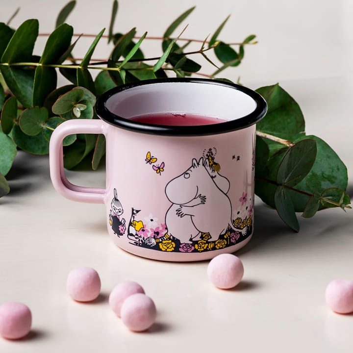 Caneca esmalte Moomin hugs 37 cl, Rosa Muurla