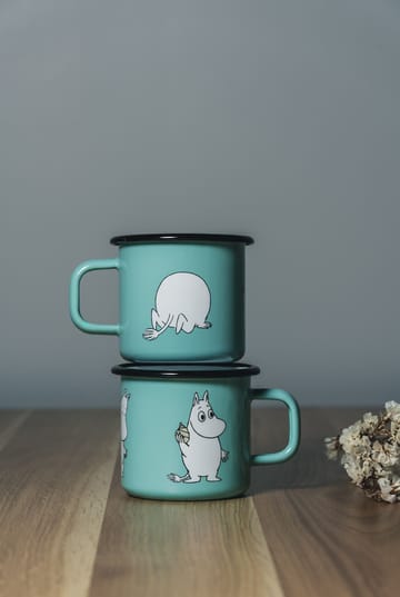 Caneca esmalte Moomin Retro 37 cl - Mint - Muurla