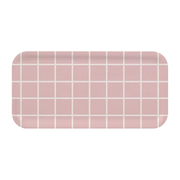 Checks & Stripes bandeja 13x27 cm - Rosa-branco - Muurla