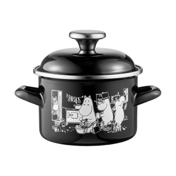 Panela de esmalte Mumin com tampa alta 1,5 L - Cozinha - Muurla