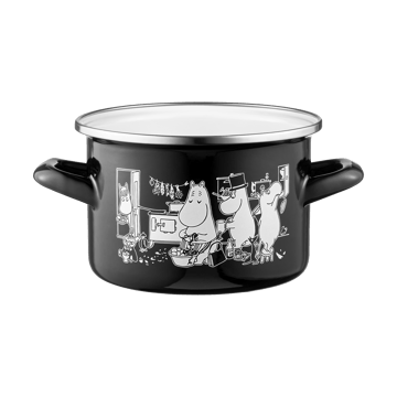 Panela de esmalte Mumin com tampa alta 1,5 L - Cozinha - Muurla