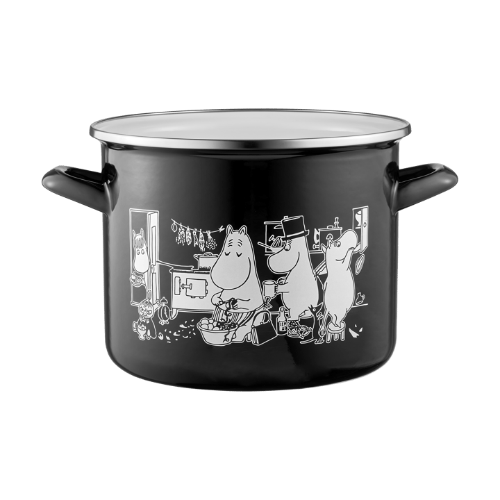 Panela de esmalte Mumin com tampa alta 3,5 L, Cozinha Muurla