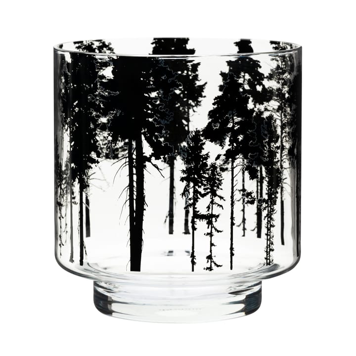 Vaso/lanterna Nordic The Forest 17 cm - transparente-preto - Muurla