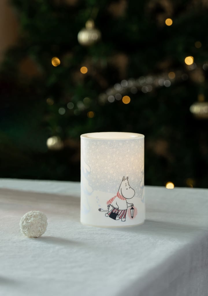 Vela LED Moomin 10 cm - Let it snow - Muurla