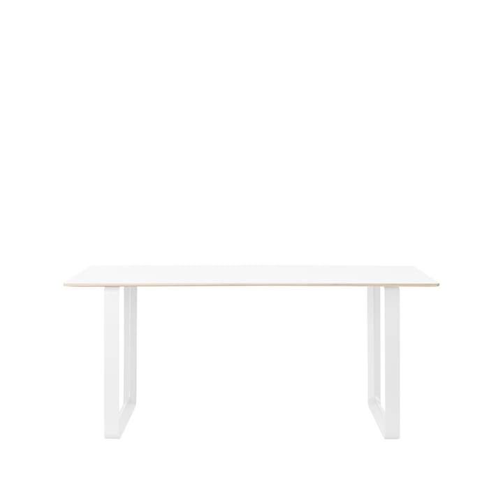 70/70 mesa de jantar 170x85 cm - Branco laminado-compensado-branco  - Muuto