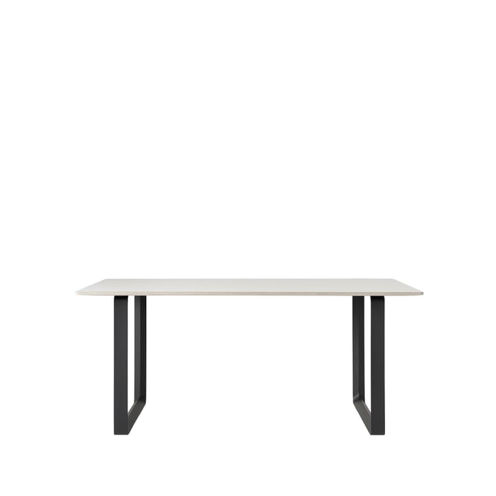 70/70 mesa de jantar 170x85 cm - branco laminado-compensado-preto - Muuto