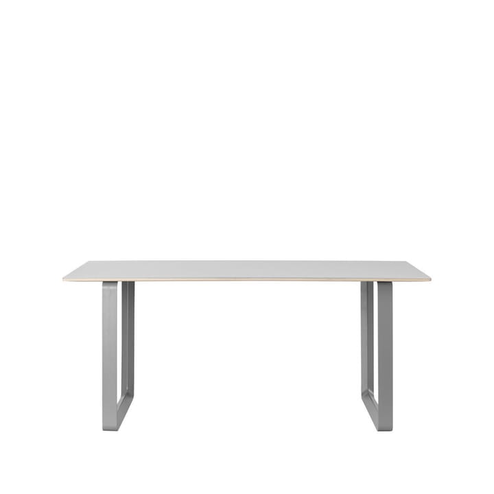 70/70 mesa de jantar 170x85 cm - óleo de linhaça cinzento-compensado-cinzento  - Muuto