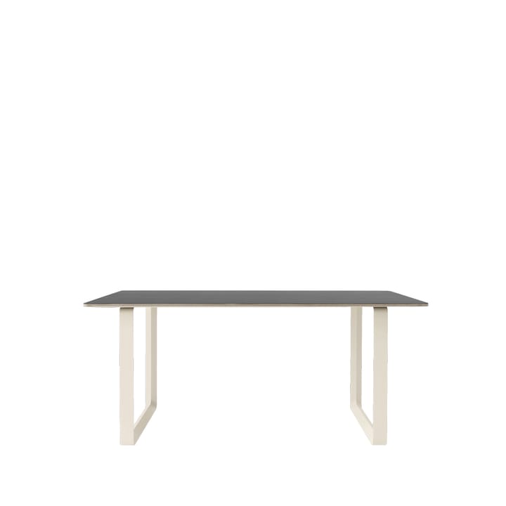 70/70 mesa de jantar 170x85 cm - Óleo de linhaça preto-Compensado-areia - Muuto