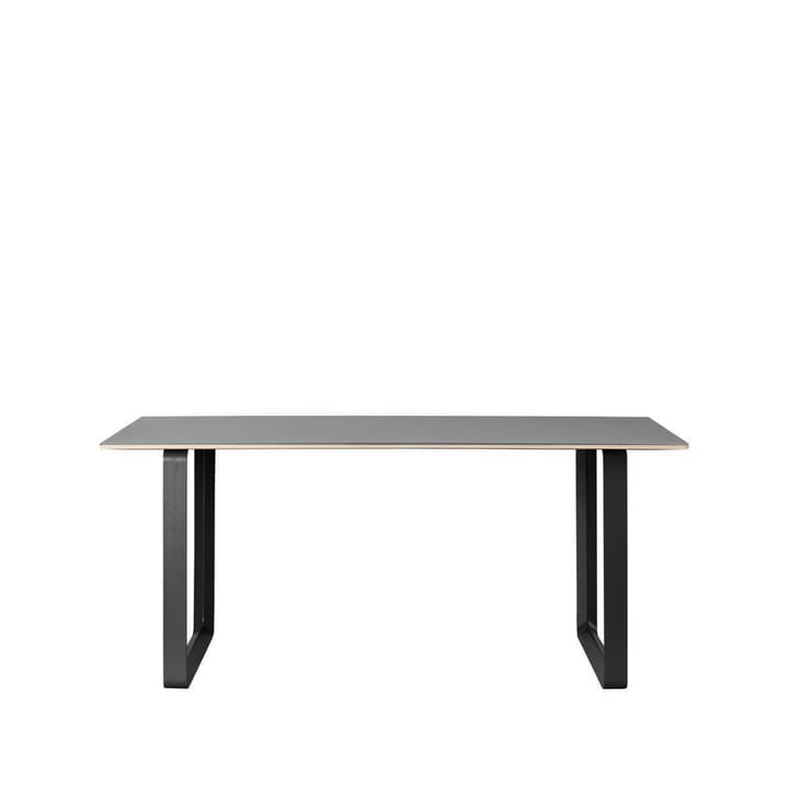 70/70 mesa de jantar 170x85 cm - óleo de linhaça preto-compensado-preto - Muuto