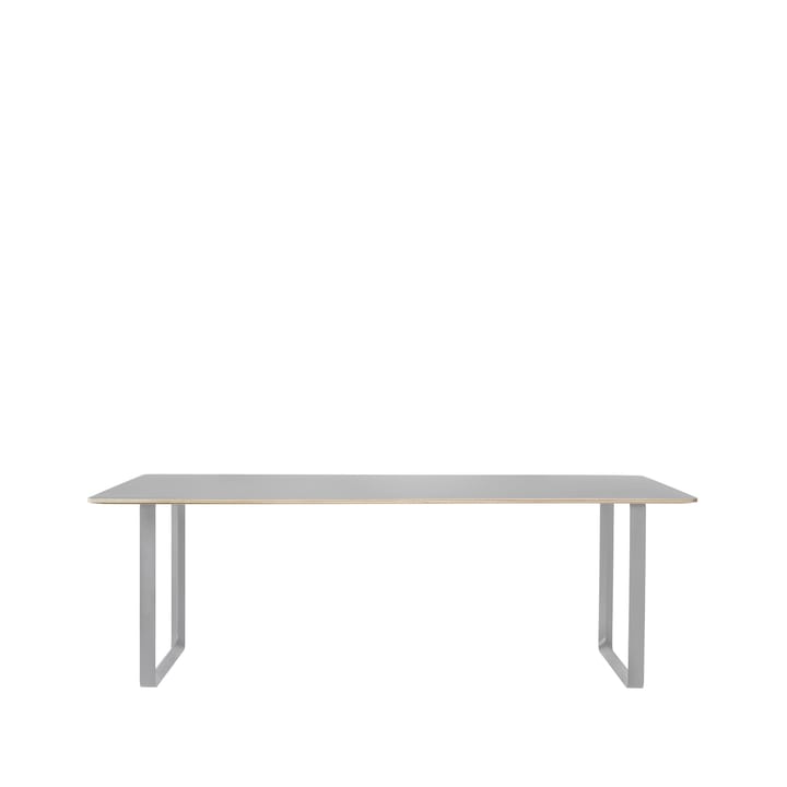 70/70 mesa de jantar 225x90 cm - óleo de linhaça cinzento-compensado-cinzento  - Muuto