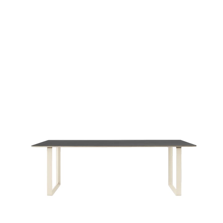 70/70 mesa de jantar 225x90 cm - Óleo de linhaça preto-Compensado-areia - Muuto