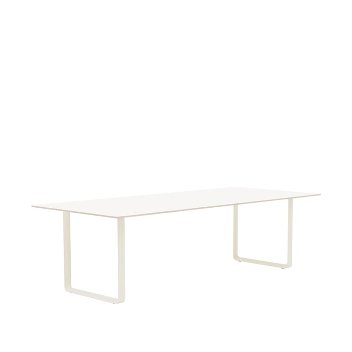 70/70 mesa de jantar 255x108 cm - Branco laminado-compensado-areia - Muuto