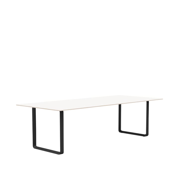 70/70 mesa de jantar 255x108 cm - branco laminado-compensado-preto - Muuto