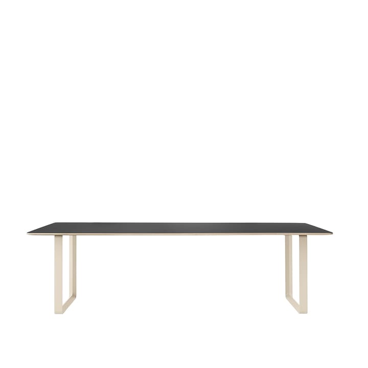 70/70 mesa de jantar 255x108 cm - Óleo de linhaça preto-Compensado-areia - Muuto