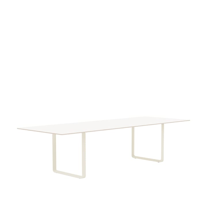 70/70 mesa de jantar 295x108 cm - Branco laminado-compensado-areia - Muuto