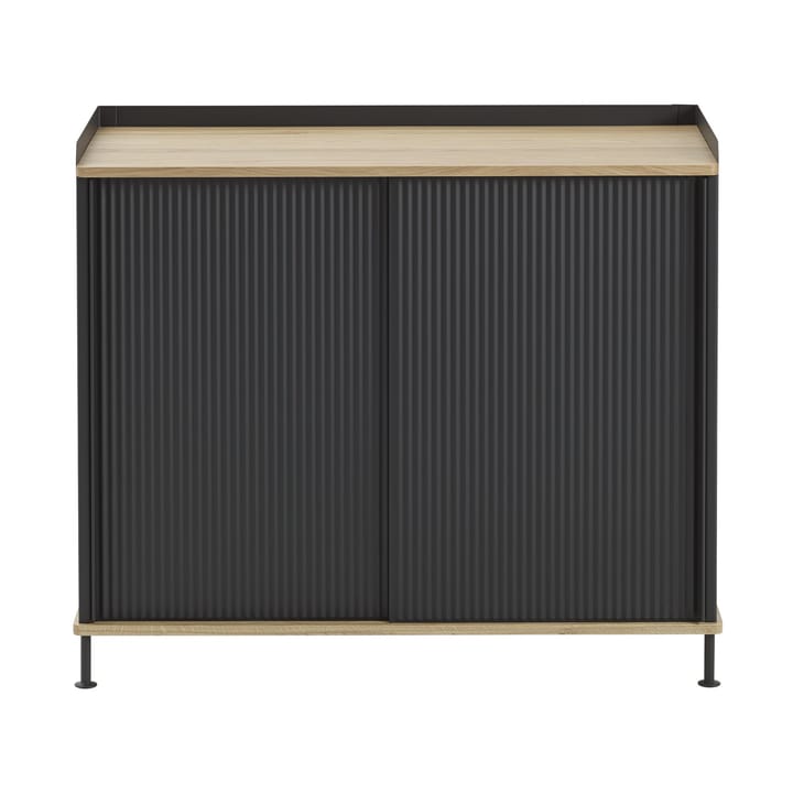 Aparador Enfold 100x45x85 cm - Laquered oak-anthracite black - Muuto