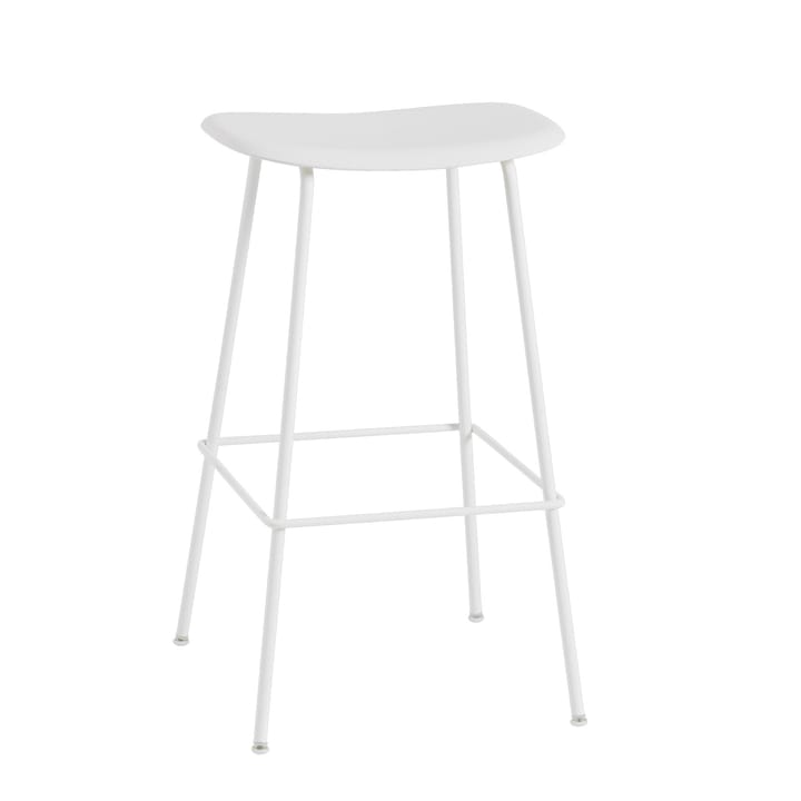 Banco alto Fiber Tube 75 Cm - Branco - Muuto