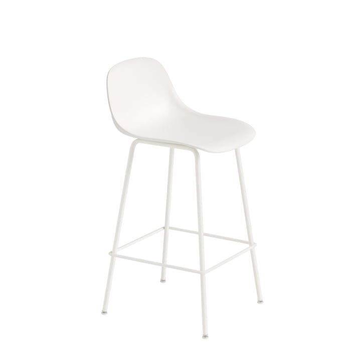 Banco alto Fiber Tube com apoio de costas 65 Cm - Branco - Muuto