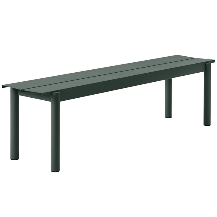 Banco de aço Linear 170 cm - Dark green - Muuto