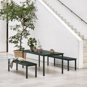 Banco de aço Linear 170 cm - Dark green - Muuto