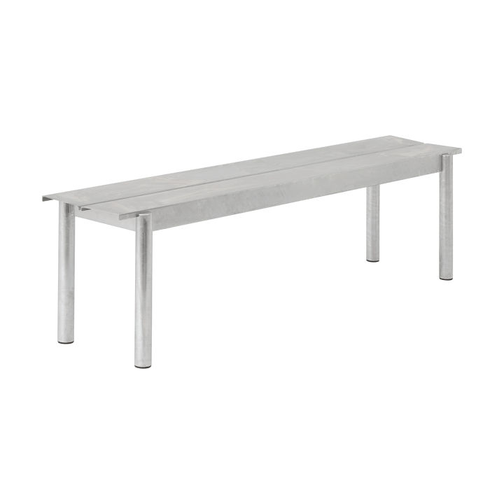 Banco de aço Linear 170 cm - Warm galvanized steel - Muuto