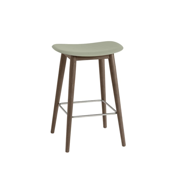 Banco de bar Fiber 75 cm - Verde dusty castanho manchado - Muuto