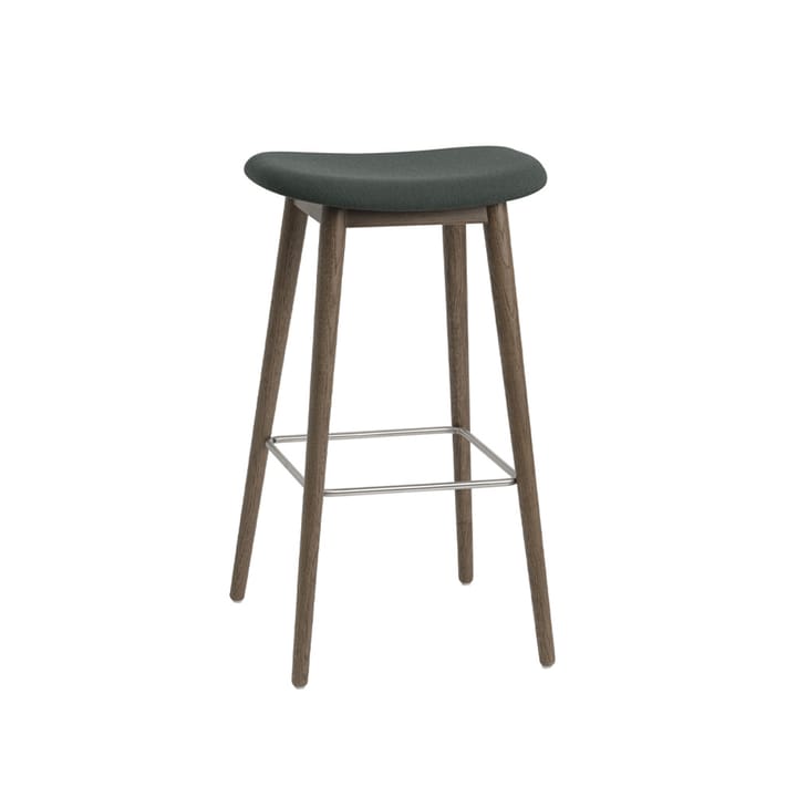 Banco de bar Fiber 75 cm - Verde escuro castanho manchado - Muuto