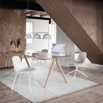 Banco lateral Fiber - Branco natural (plástico) - Muuto