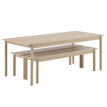 Banco Linear, carvalho - 33,5 cm - Muuto