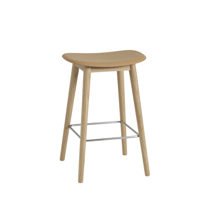 Banqueta com bar Fiber counter 65 cm - ocre-carvalho - Muuto