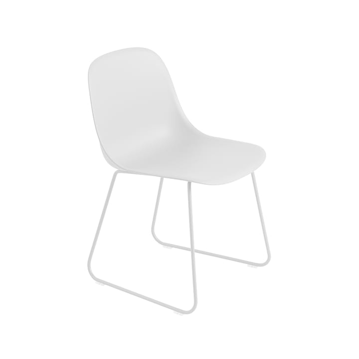 Cadeira base aço assentos plástico - branco natural - Muuto