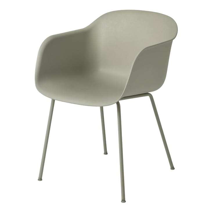 Cadeira com braços Fiber chair - Dusty green (plástico) - Muuto