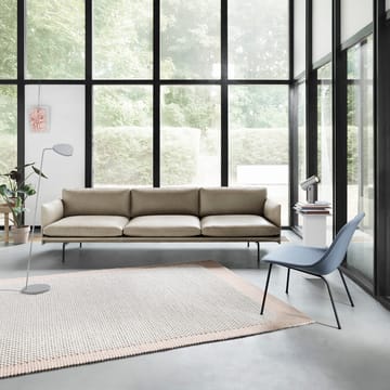 Cadeira com pernas de aço Fiber Lounge - Divina 154-preto - Muuto