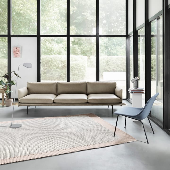 Cadeira com pernas de aço Fiber Lounge - Divina 154-preto - Muuto