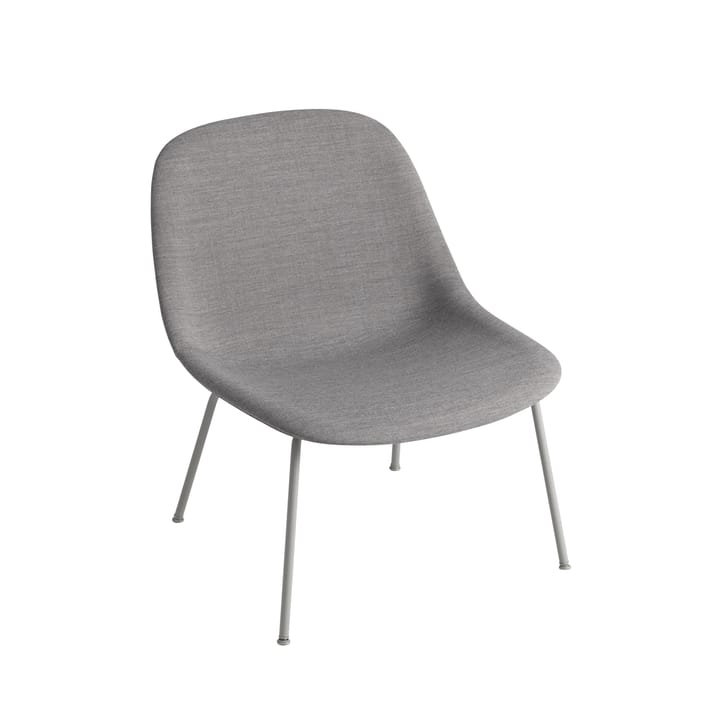Cadeira com pernas de aço Fiber Lounge - Remix 133-cinzento - Muuto
