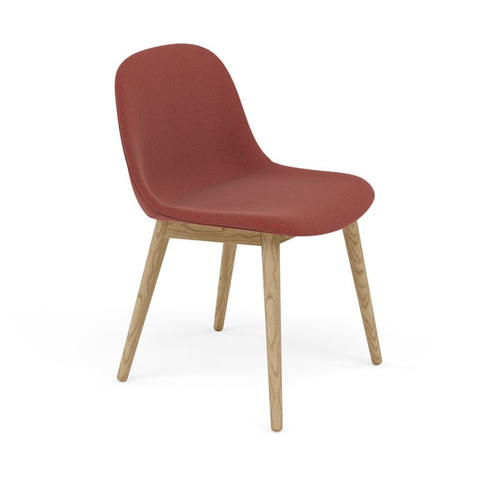 Cadeira com pernas de madeira Fiber Side Chair - Re-lã 558-carvalho - Muuto