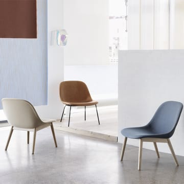 Cadeira com pernas madeira carvalho Fiber Lounge - Steelcut trio 236 - Muuto