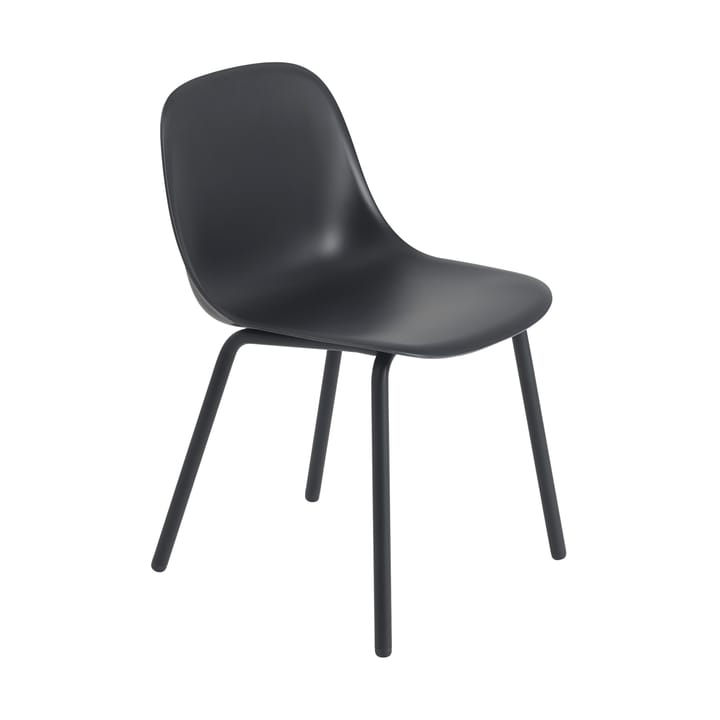 Cadeira Fiber Outdoor com pernas de aço - Anthracite black - Muuto