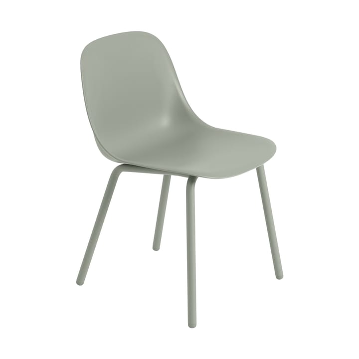 Cadeira Fiber Outdoor com pernas de aço - Dusty green - Muuto