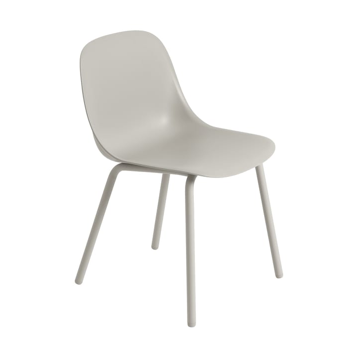 Cadeira Fiber Outdoor com pernas de aço - Grey - Muuto