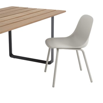 Cadeira Fiber Outdoor com pernas de aço - Grey - Muuto